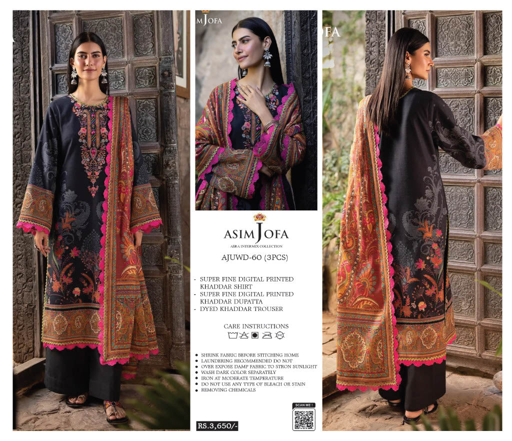 ASIM JOFA 3 PC KHADDAR