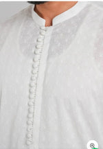 Embroidered White Kurta Unstich