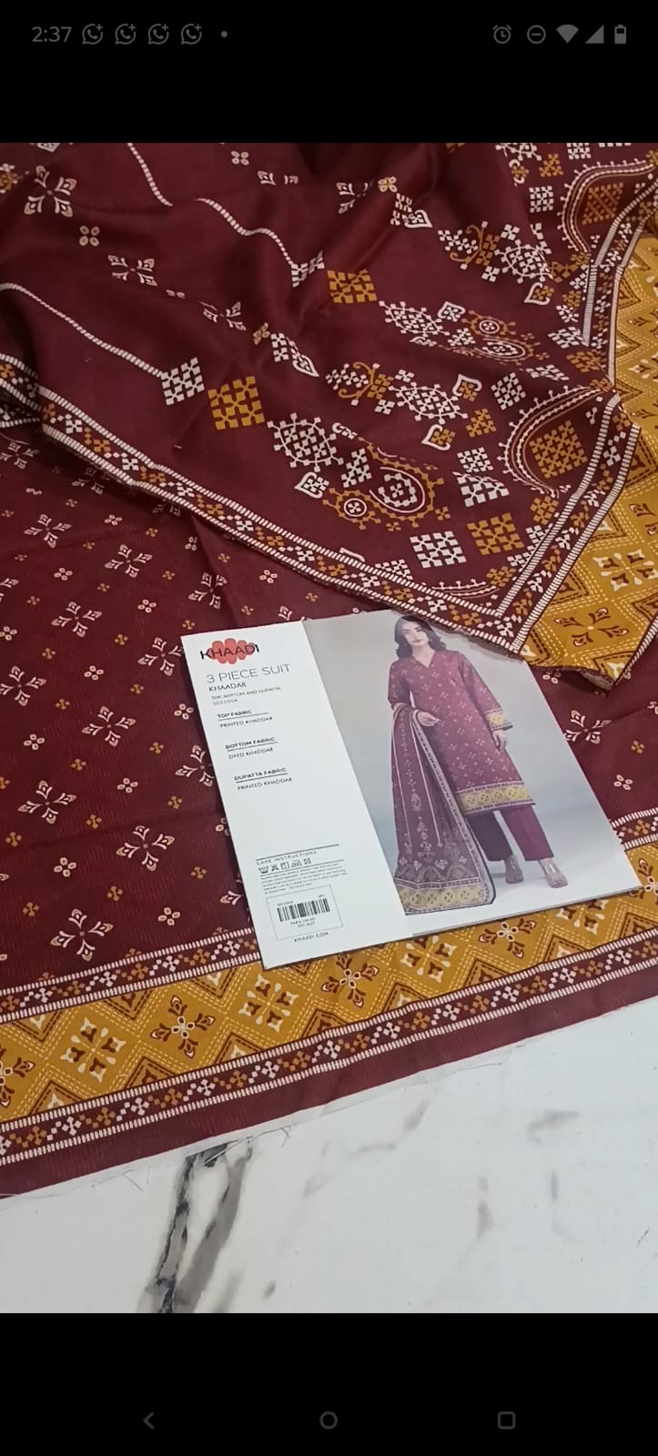 KHAADI 3 PC KHADDAR
